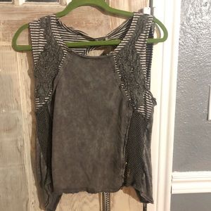 Gimmicks grey open back tank